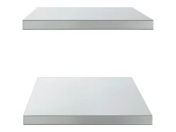 Prateleiras de parede 2 pcs 100x40x3 cm aço inoxidável prateado