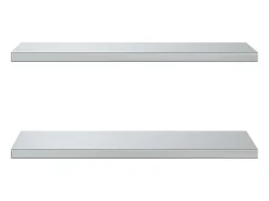 Prateleiras de parede 2 pcs 75x30x3 cm aço inoxidável prateado PT441918
