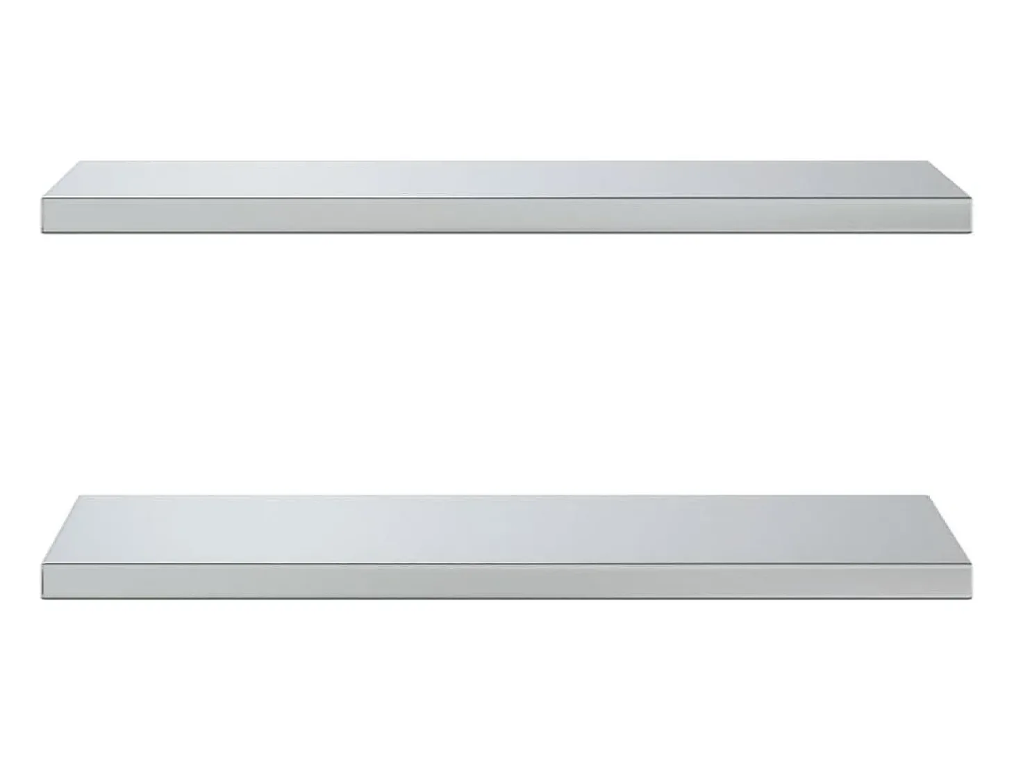 Prateleiras de parede 2 pcs 75x30x3 cm aço inoxidável prateado PT441918