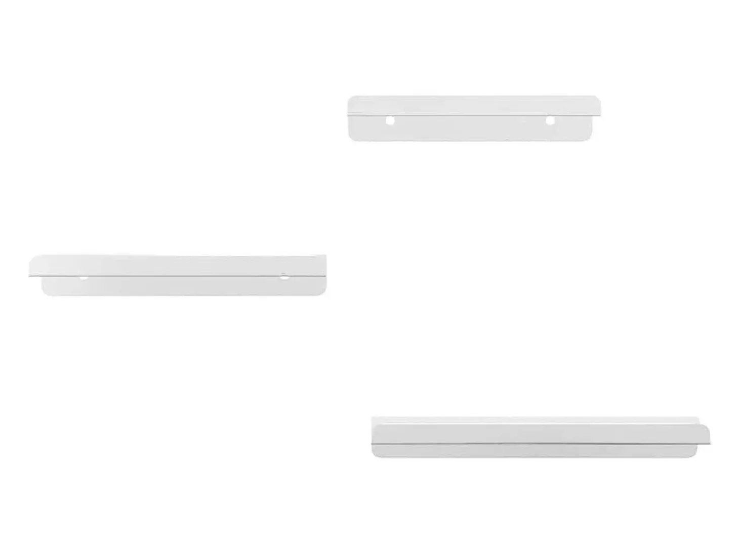 Prateleiras de parede 3 pcs aço inoxidável prateado