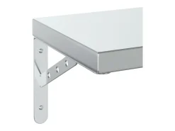 Prateleiras de parede 2 pcs 75x23,5 cm aço inoxidável prateado
