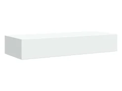 Prateleiras de parede com gavetas 2pcs MDF 60x23,5x10 cm branco