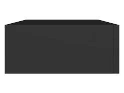 Prateleiras de parede com gavetas 2 pcs MDF 40x23,5x10 cm preto