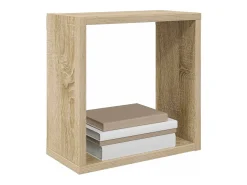 Prateleiras de parede em forma de cubo 2 pcs 30x15x30cm sonoma