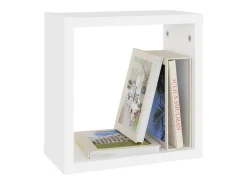 Prateleiras de parede em forma de cubo 6 pcs 30x15x30cm branco