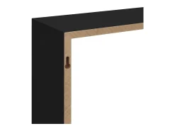 Prateleiras de parede em forma de cubo 3 pcs MDF preto