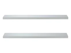 Prateleiras de parede 2pcs 100x23,5x3cm aço inoxidável prateado PT257770