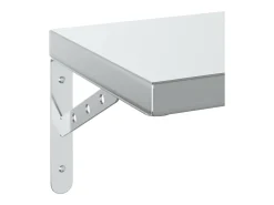 Prateleiras de parede 2pcs 100x23,5 cm aço inoxidável prateado