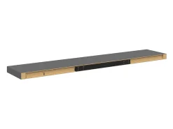 Prateleiras de parede suspensas 2 pcs 120x23,5x3,8cm MDF cinza