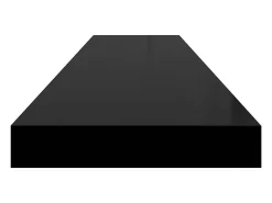 Prateleiras de parede suspensas 2 pcs 120x23,5x3,8cm MDF preto