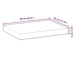 Prateleiras flutuantes 3 pcs acácia maciça c/ acabamento a óleo