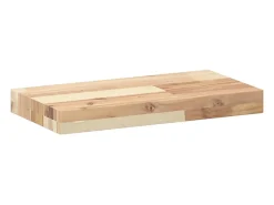 Prateleiras flutuantes 3pcs 40x20x4cm acácia maciça não tratada PT841500