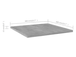 Prateleiras para estante 4 pcs derivados de madeira cinza