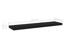Prateleiras para estante 4 pcs 40x10x1,5cm contraplacado preto