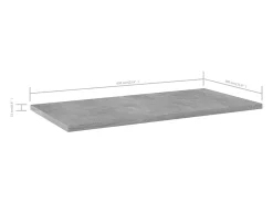 Prateleiras para estante 4 pcs 60x30x1,5cm contraplacado cinza