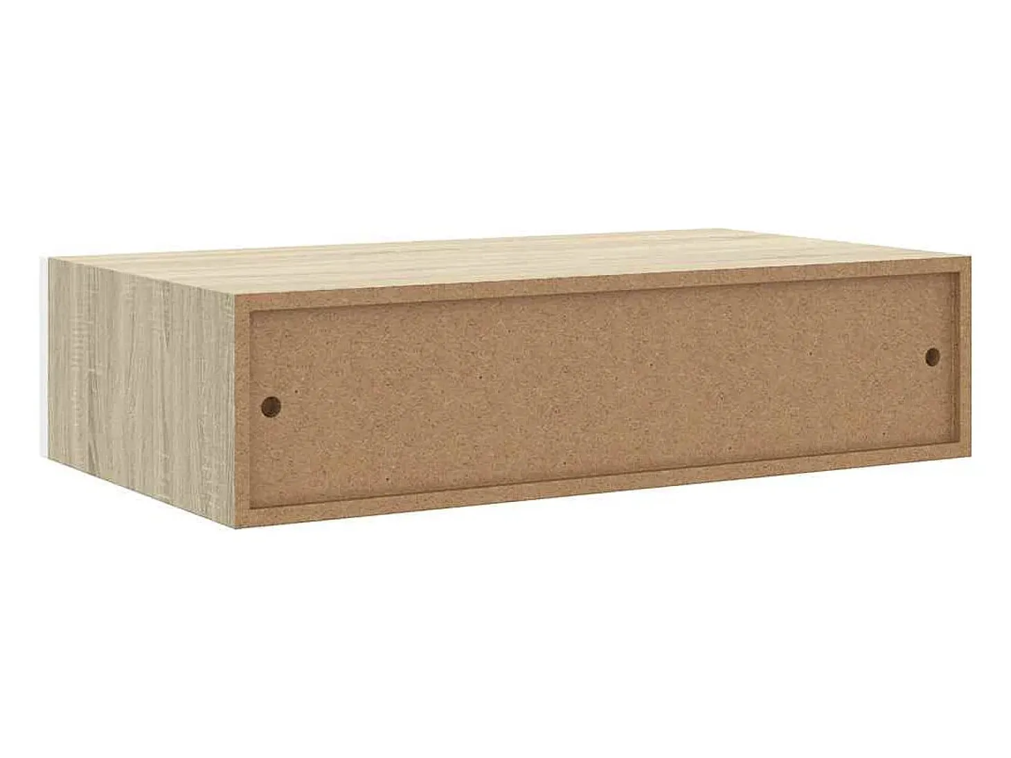 Prateleiras parede + gavetas 2pcs MDF 40x23,5x10cm carv./branco