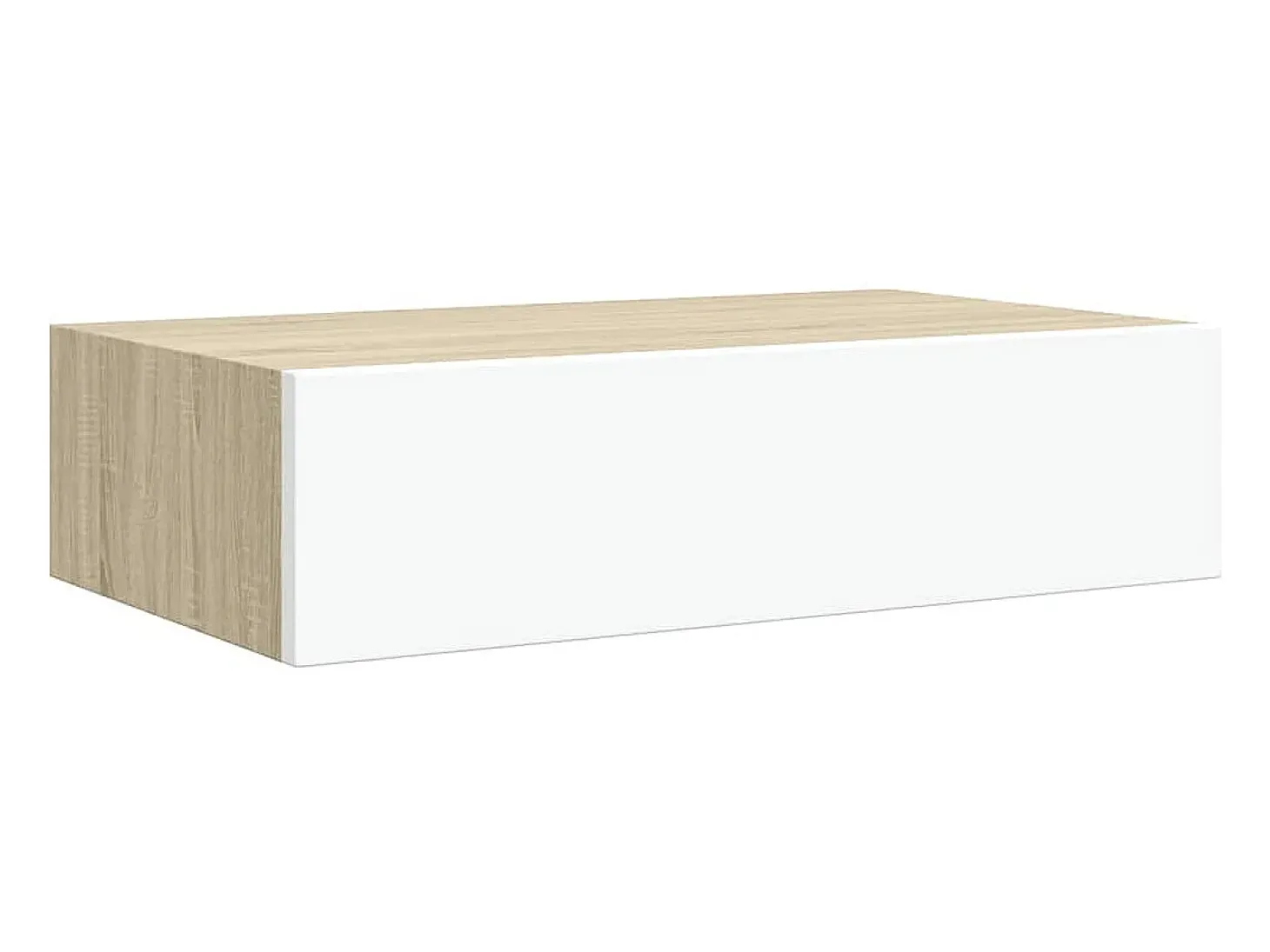 Prateleiras parede + gavetas 2pcs MDF 40x23,5x10cm carv./branco