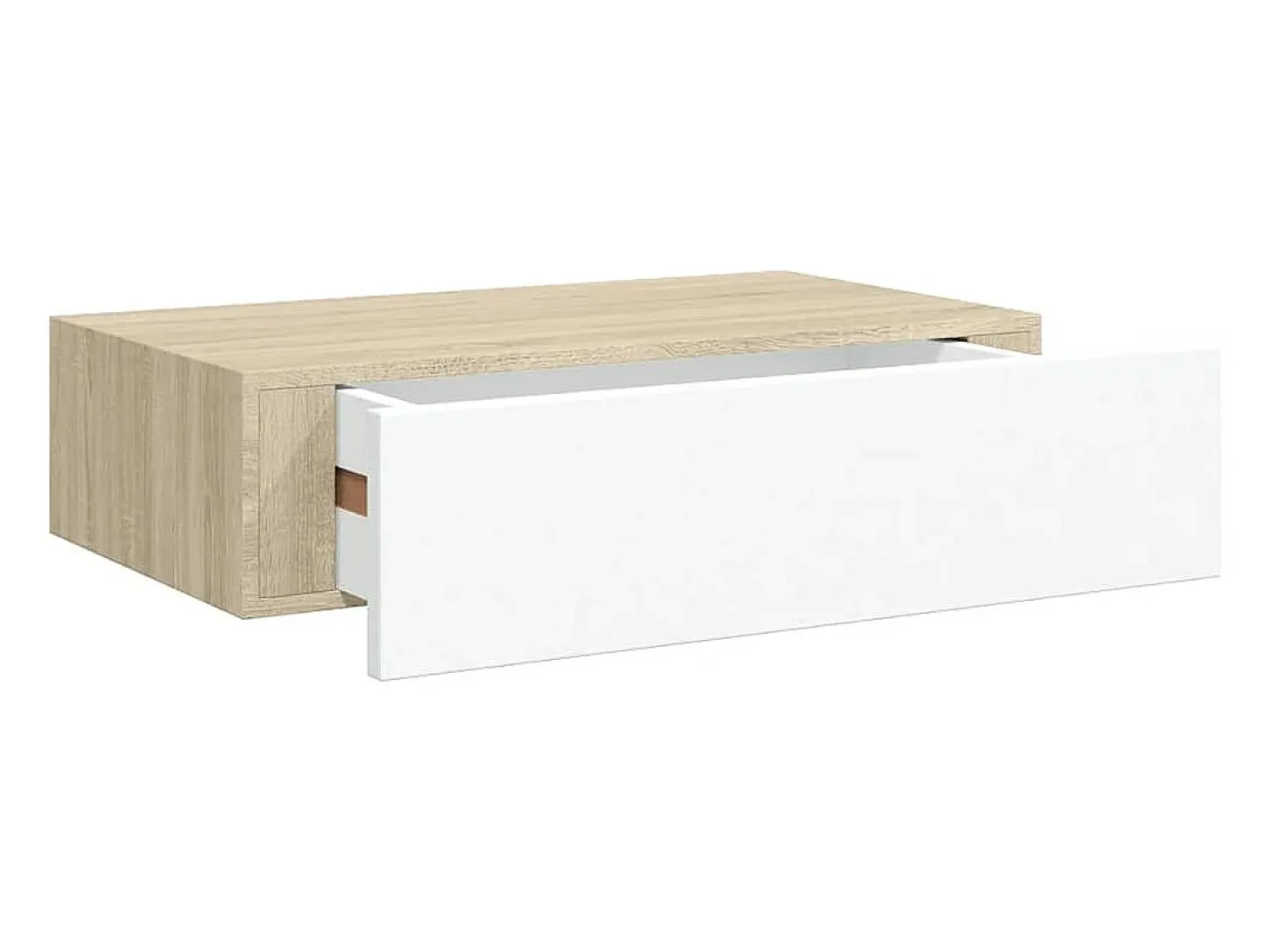 Prateleiras parede + gavetas 2pcs MDF 40x23,5x10cm carv./branco