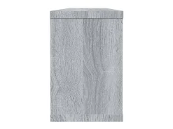 Prateleiras parede 4 pcs madeira processada 60x15x23 cm cinza PT958578