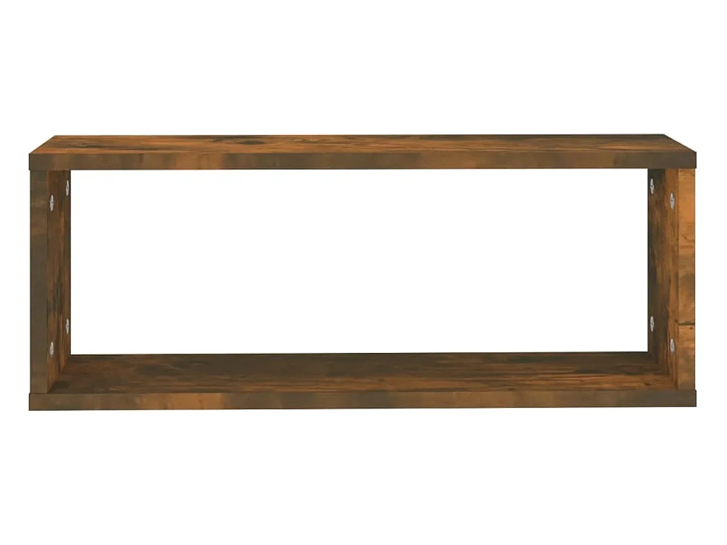 Prateleiras parede 6 pcs madeira processada 60x15x23 cm fumado