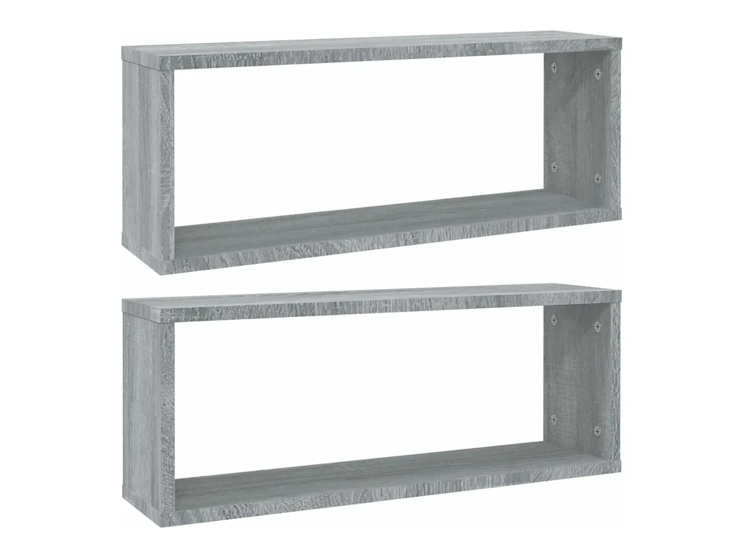 Prateleiras parede 2 pcs madeira processada 60x15x23 cm cinza PT824295