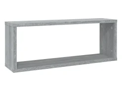 Prateleiras parede 2 pcs madeira processada 60x15x23 cm cinza PT824295