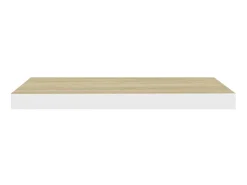 Prateleiras parede 2 pcs 60x23,5x3,8 cm MDF carvalho e branco PT545750