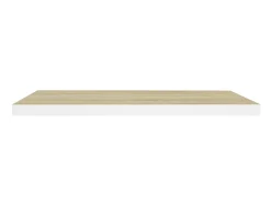 Prateleiras parede 4 pcs 80x23,5x3,8 cm MDF carvalho e branco PT619762