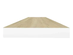 Prateleiras parede 2 pcs 120x23,5x3,8 cm MDF carvalho e branco PT490642
