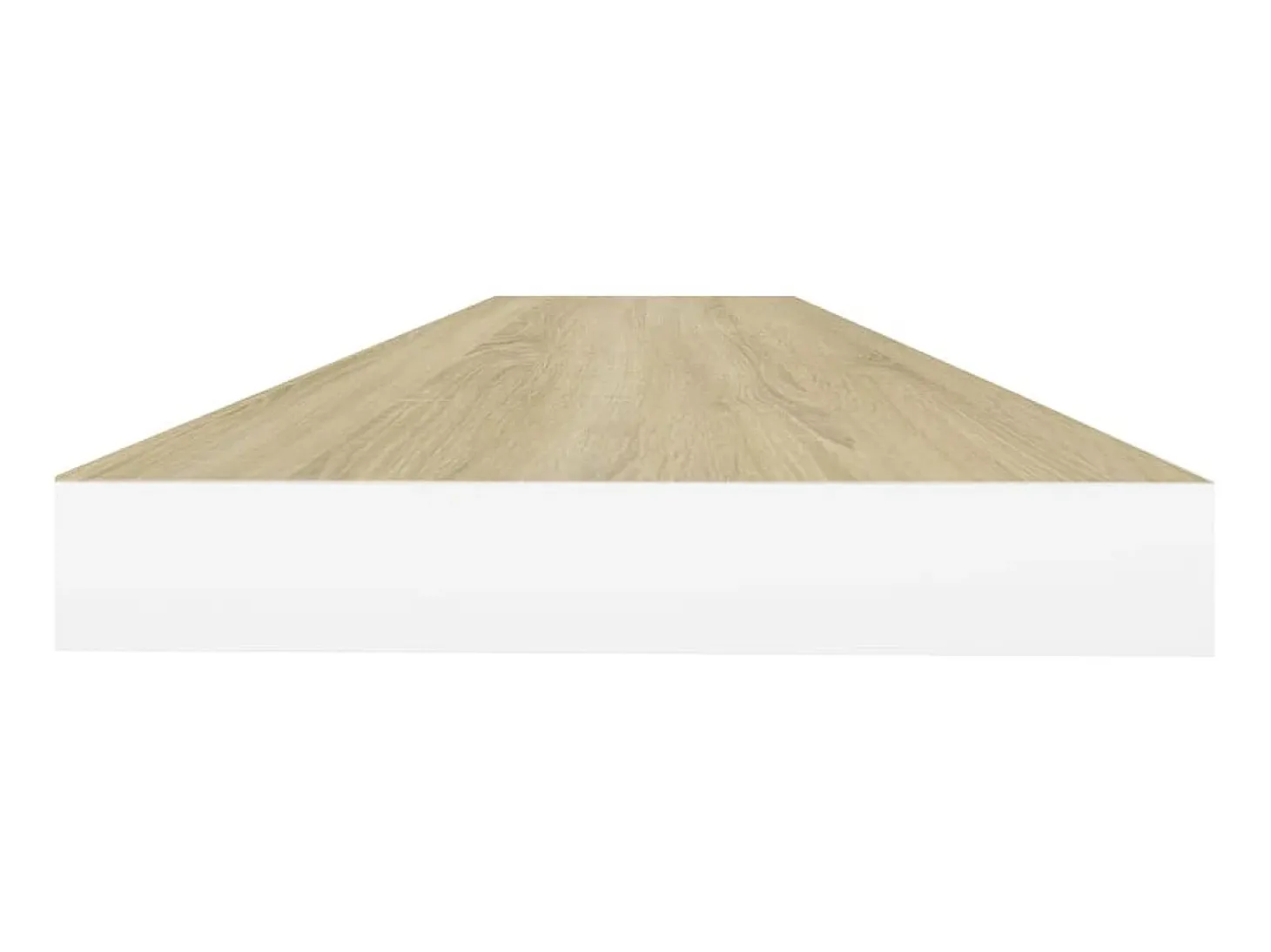 Prateleiras parede 4 pcs 120x23,5x3,8 cm MDF carvalho e branco PT564598