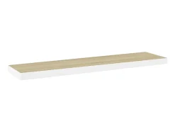 Prateleiras parede 4 pcs 120x23,5x3,8 cm MDF carvalho e branco PT564598