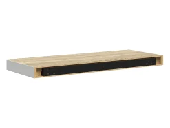 Prateleiras parede 4 pcs 60x23,5x3,8 cm MDF carvalho e branco