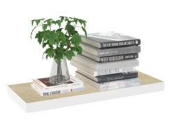 Prateleiras parede 4 pcs 60x23,5x3,8 cm MDF carvalho e branco PT207318