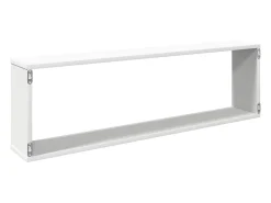 Prateleiras parede forma cubo 2 pcs derivados de madeira branco