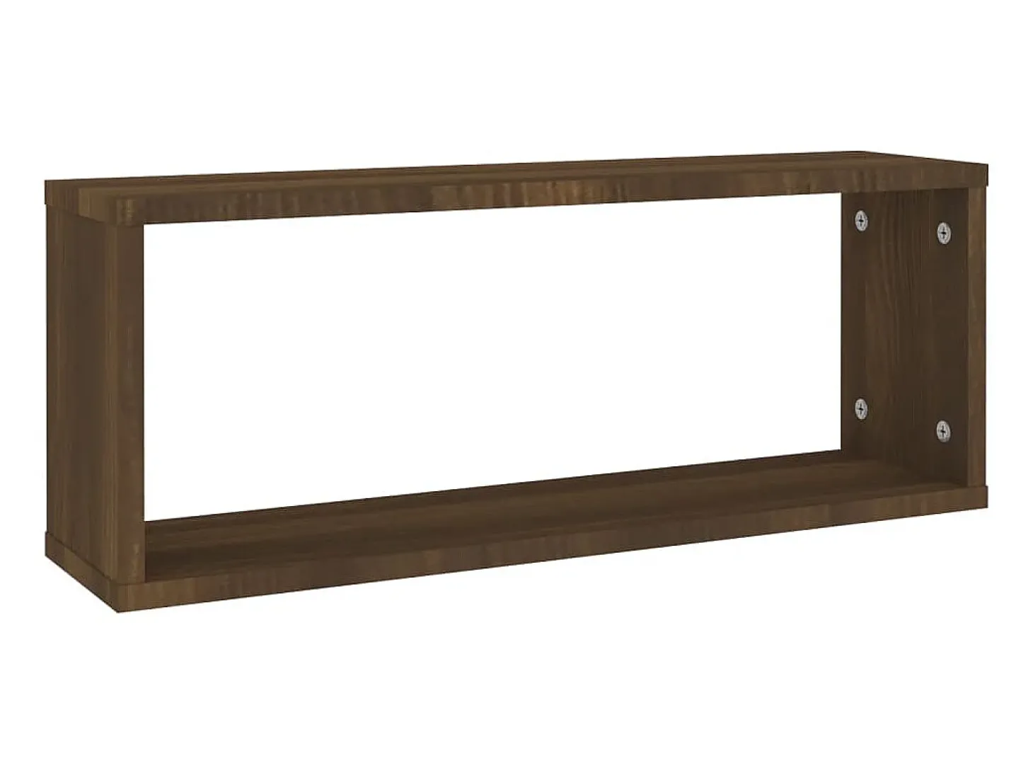 Prateleiras parede 2pcs madeira processada 60x15x23 cm castanho PT437791