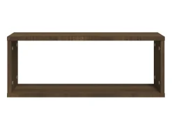 Prateleiras parede 2pcs madeira processada 60x15x23 cm castanho PT437791
