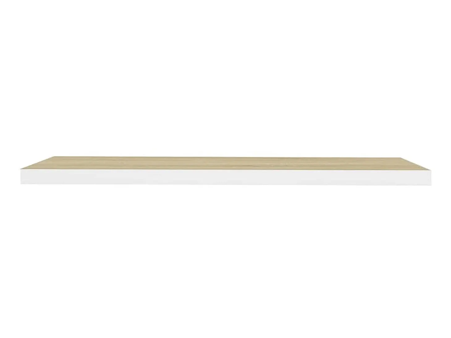 Prateleiras parede 2pcs 90x23,5x3,8 cm MDF cor carvalho/branco PT647309