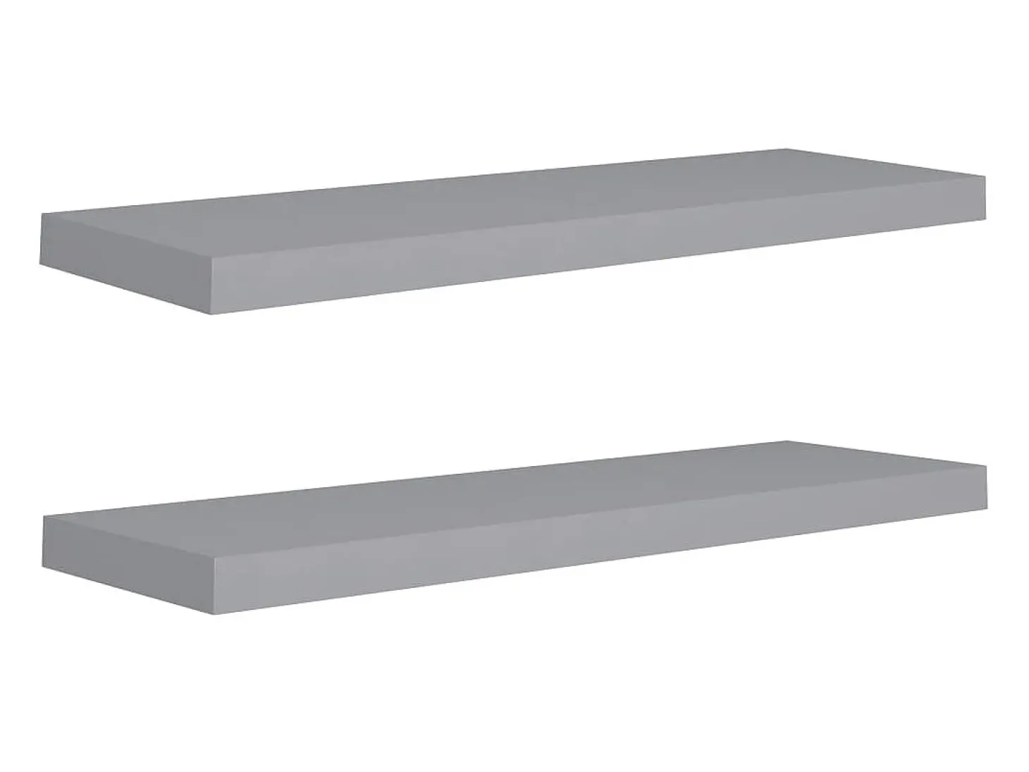Prateleiras parede suspensas 2 pcs 80x23,5x3,8cm MDF cinzento PT541633