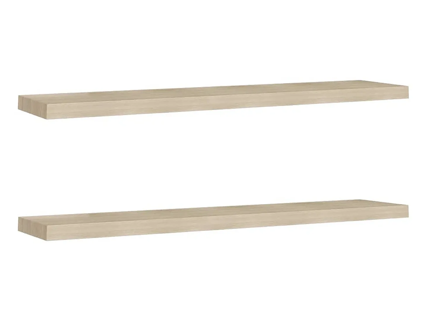 Prateleiras parede suspensas 2 pcs 120x23,5x3,8cm MDF carvalho PT836679