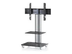 Pés de suporte de TV Tosal Vidro preto A. 100 x L. 60 x P. x 44 cm