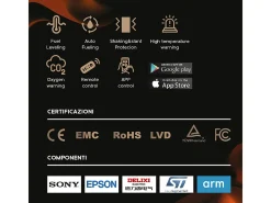 Queimador automático de bioetanol integrado com APP inteligente 100 PRO-LINE
