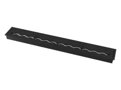 Queimador de bioetanol 150cm em aço inoxidável preto, 6 lt