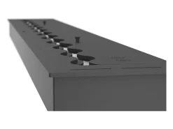Queimador de bioetanol 150cm em aço inoxidável preto, 6 lt