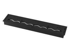 Queimador de bioetanol embutido em aço inoxidável preto de 4 lt 100cm