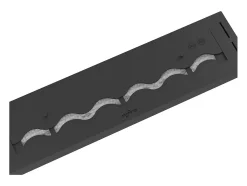 Queimador de bioetanol preto embutido de 80 cm em aço inoxidável, 3 lt