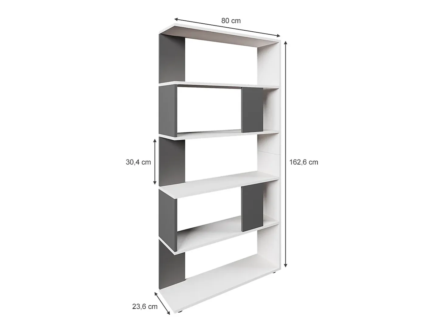 Raumteiler antracite 80x23.6x162.6