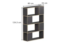 Raumteiler antracite/carvalho 80x24x124.5 eneos