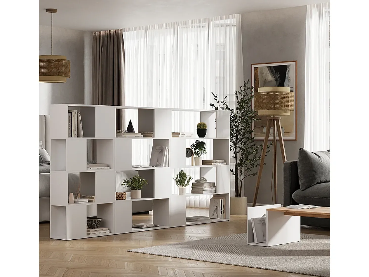 Raumteiler branco 80x24x124.5 eneos