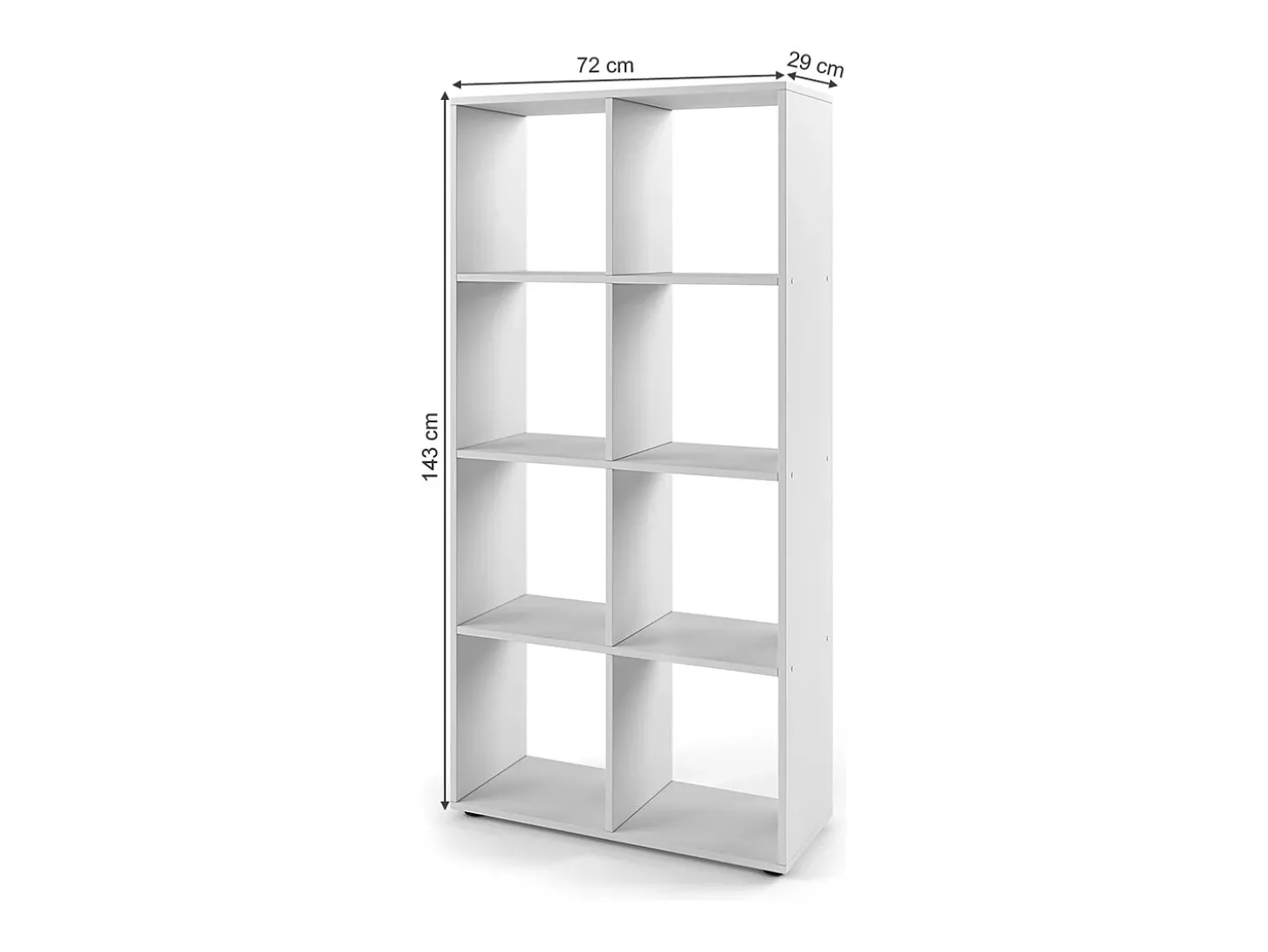 Raumteiler branco 143x29x72 scutum