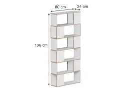 Raumteiler branco/carvalho 80x24x186 eneos